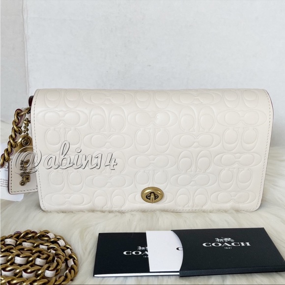 NWT Coach 1941 Dinky in Signature Leather with Chain Leather Strap - Picture 2 of 10